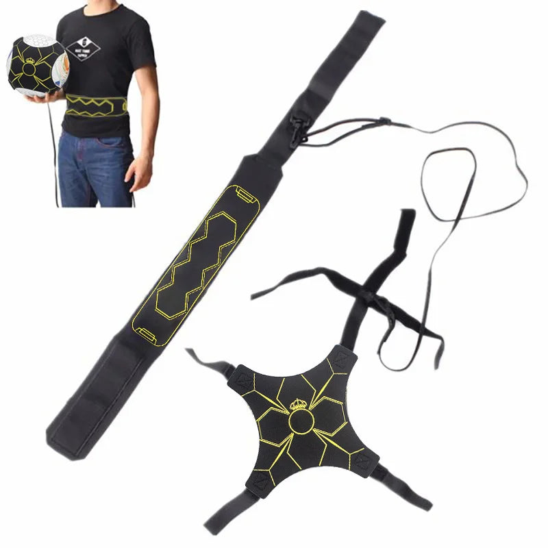 Football Kick Trainer Adjustable Soccer Training Elastic Belt Solo Soccer Ball Juggle Bag Auxiliary Football Training Equipment